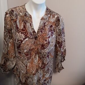 Gloria lance semi sheer blouse